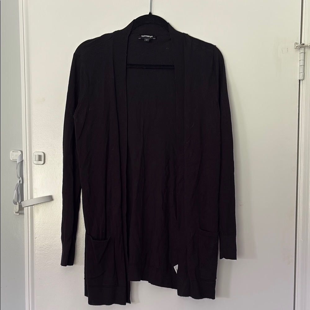 Express Women's Black Open Front Cardigan